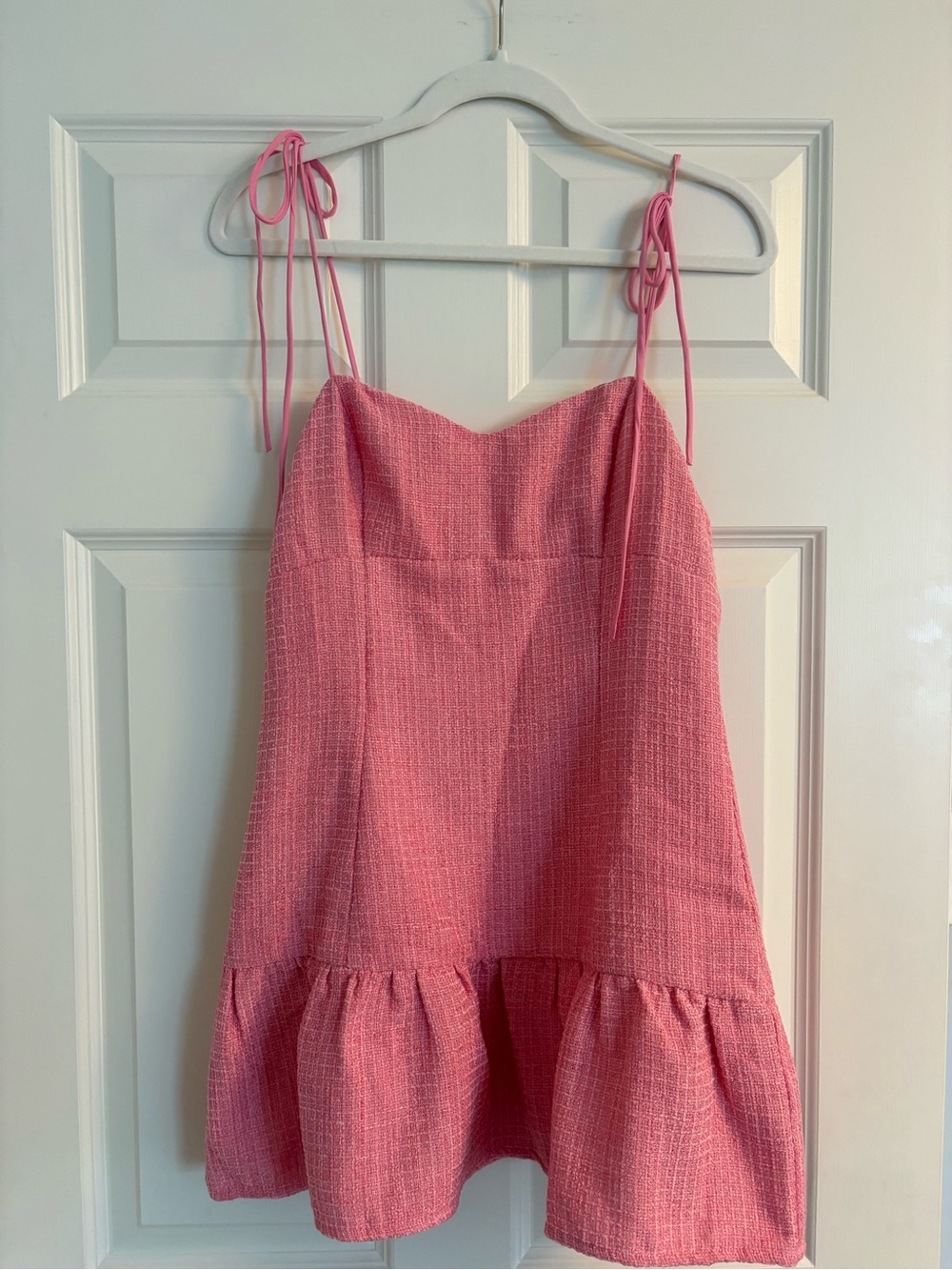 Women’s Pink Tie-Shoulder Mini Dress